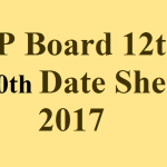 UP board class 10th and 12th exam date sheet 2017